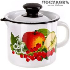КМК 40204-072/4-У9 кружка с носиком с крышкой 1,0 л, сталь эмалированная, Ø120 мм, 2 пр.