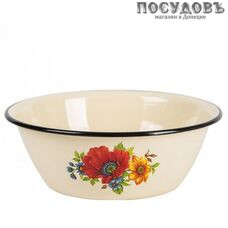 КМК 40304-102/5 миска, сталь эмалированная, 2,0 л, Ø220×60 мм, слоновая кость