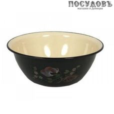 КМК 40304-142/5 миска, сталь эмалированная, 4,0 л, коричневый с рисунком