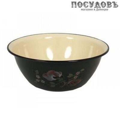 КМК 40304-142/5 миска, сталь эмалированная, 4,0 л, коричневый с рисунком