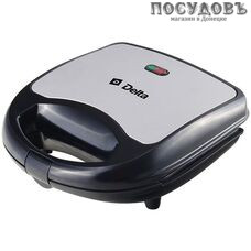 Delta DL-047 сэндвичница 225×130 мм, 700 Вт, цвет металлик с черным