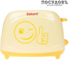 Saturn EC 7020 тостер на 2 шт, 700 Вт, цвет желтый с рисунком
