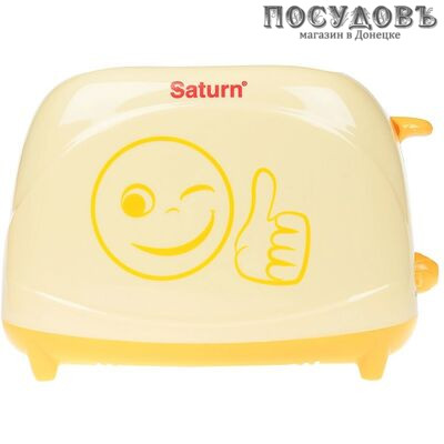 Saturn EC 7020 тостер на 2 шт, 700 Вт, цвет желтый с рисунком