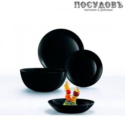 Luminarc Diwali Noire P1622 сервиз столовый стекло упрочненное 19 пр.