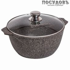Мечта Premium Mokko 57902 казан с крышкой 7,0 л, алюминий литой, гранитное покрытие Greblon 4 слоя
