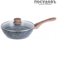 KING Hoff KH-1583 сковорода с крышкой Ø240×70 мм, алюминий литой, мраморное покрытие