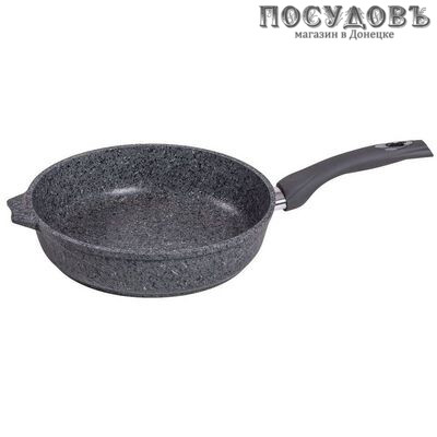 Мечта Premium Grey 28901 сковорода Ø280×65 мм, алюминий литой, гранитное покрытие Greblon