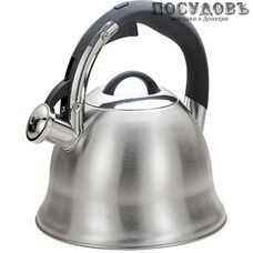 Maestro MR1320 чайник со свистком 3,0 л, сталь нержавеющая, пластиковая прорезиненная ручка, в подарочной упаковке 1 шт.