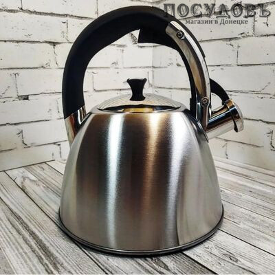 Maestro MR-1333 чайник со свистком, 3,0 л, сталь нержавеющая, капсульное дно, цвет сатин