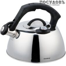 Klausberg KB-7370 чайник со свистком, 3 л, сталь нержавеющая, цвет: зеркальный