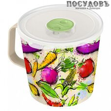 Plast Team IZI-GO 221138125/01 контейнер-кружка с крышкой, 750 мл, полипропилен, светло-бежевый