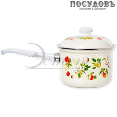 Эстет ЭТ-711033 Гарден ковш с крышкой 1,5 л, сталь эмалированная, Ø140 мм, 2 пр.