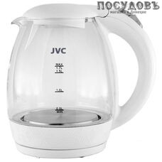 JVC JK-KE1514 электрочайник, 2200 Вт, 1700 мл, стекло термостойкое, внутренняя подсветка, белый