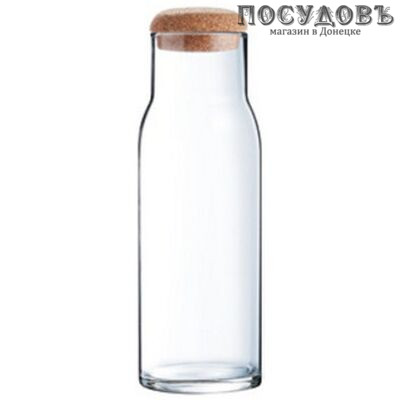 Luminarc Petale P0446, бутылка с крышкой 1000 мл, стекло упрочненное, Франция, в упаковке 2 пр.