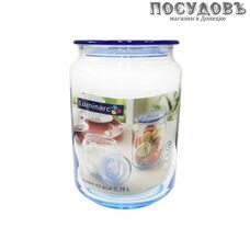 Luminarc Rondo Ice Blue J7528 банка для хранения с герметичной крышкой, 750 мл, стекло упрочненное, Франция