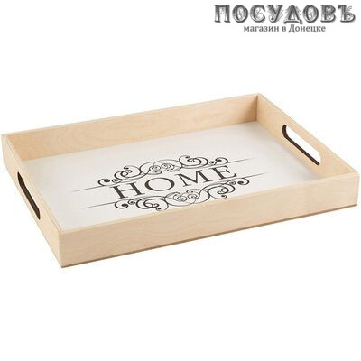 Mallony Home 008543 поднос с ручками, фанера, 320×270×50 мм, белый