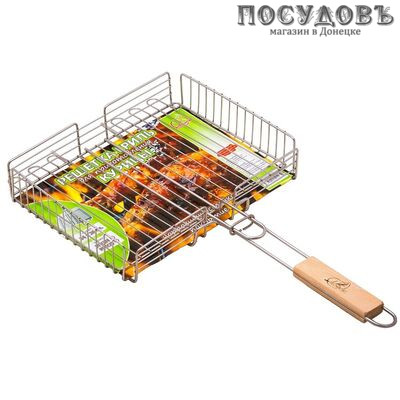 Lesnikovo Эконом РГК3НЭ решетка-барбекю, сталь никелированная, 260×320×50 мм