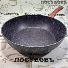 Olina Deep Granite 501-1-28A сотейник Ø280×81 мм, алюминий литой, гранитное антипригарное покрытие