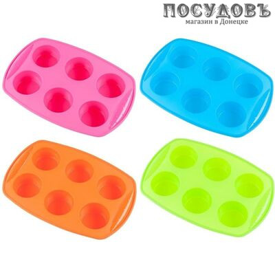 KING Hoff KH-4646 форма для выпечки кексов, силикон, 300×207×33 мм