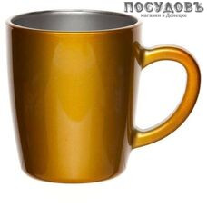 Pasabahce Basic 55531SLBD44 кружка, 340 мл, стекло, оранжевый металлик