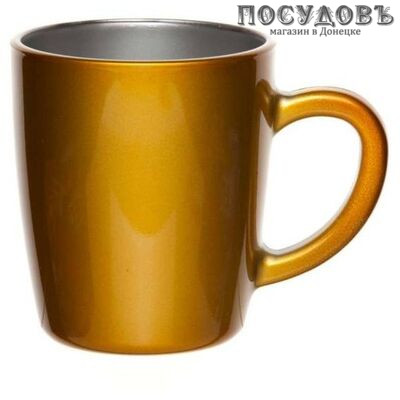 Pasabahce Basic 55531SLBD44 кружка, 340 мл, стекло, оранжевый металлик