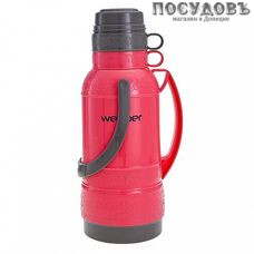 Webber 25032/8 термос с крышкой-стаканом, колба стеклянная 3200 мл, цвет розовый с коричневым
