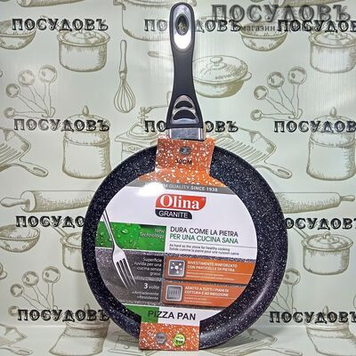 Olina Granite YP-30 сковорода блинная Ø30×22 мм, алюминий литой, мраморное антипригарное покрытие