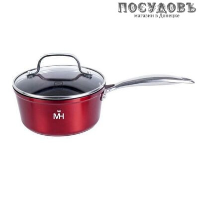 MercuryHaus MC-1778 ковш с крышкой 1,2 л алюминий литой, мраморное покрытие