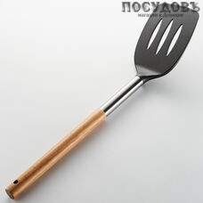 Webber Style ВЕ-1580Y, лопатка с прорезями, 350×80 мм, нейлон, цвет черный, на блистере 1 шт.