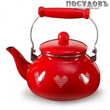 Metalloni EM-251X1/67 Love чайник, 2,5 л, сталь эмалированная, цвет: красный с рисунком Metalloni EM-251X1/67 Love чайник, 2,5 л, сталь эмалированная, цвет: красный с рисунком