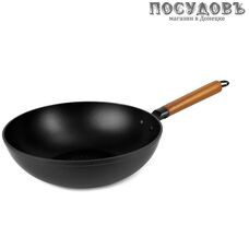 Сковорода WOK LARA LR01-65-30 серия АЗИЯ 30х9.0см, деревянная ручка, индукционное дно