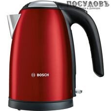 Bosch TWK7804 (CTWK22) электрочайник, 2200 Вт, 1800 мл, сталь нержавеющая, красный
