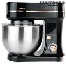 Centek CT-1130 миксер планетарный, 1300 Вт, 6 скоростей, цвет черный