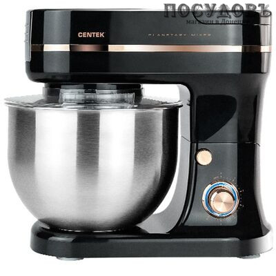Centek CT-1130 миксер планетарный, 1300 Вт, 6 скоростей, цвет черный