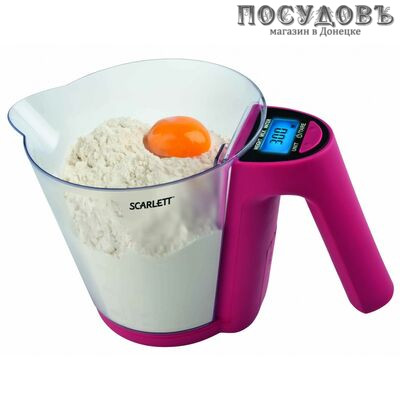 Scarlett SC-01214 весы кухонные со стаканом, 146×210×140 мм, до 2,0 кг, гарантия 1 год