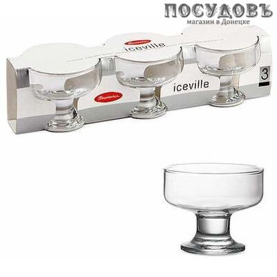 Pasabahce Ice Ville 41016 креманки в наборе, стекло, Ø100×81 мм, 265 мл, в упаковке 3 шт.