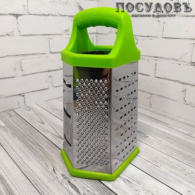 Grater 187-33 терка 6 граней с силиконовой подставкой, 250 мм, сталь нержавеющая, ручка полипропилен