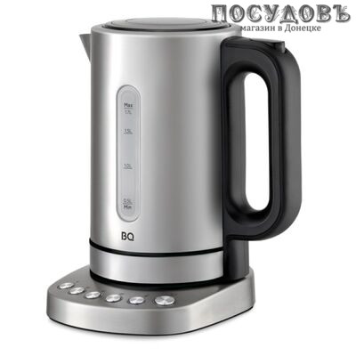 BQ KT1828SW электрочайник, 2000 Вт, 1700 мл, сталь нержавеющая, сталь-черный