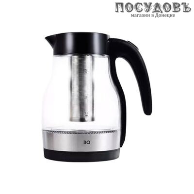 BQ KT2046G электрочайник, 2200 Вт, 1700 мл, стекло термостойкое, внутренняя подсветка, сталь-черный