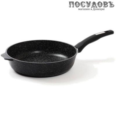 Мечта Гранит Black Induction Pro 24802И сковорода Ø240 мм, алюминий литой, гранитное покрытие Greblon