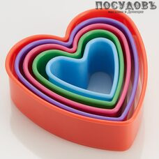 Webber Сердце ВЕ-4416/5 форма для печенья, пластик, 5 шт.