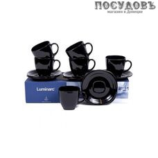 Luminarc Carine Black P4672 набор чайный, стекло упрочненное, в упаковке 12 пр.