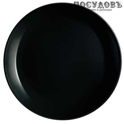 Luminarc Diwali Noire P0789 тарелка десертная, Ø190 мм, стекло упрочненное, Франция 1 шт.