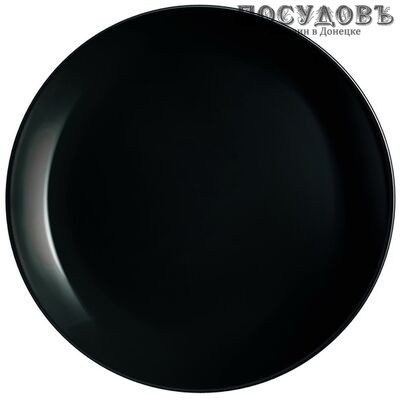 Luminarc Diwali Noire P0867 тарелка обеденная, Ø250 мм, стекло упрочненное, Франция 1 шт.