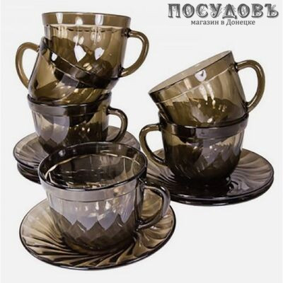 Luminarc Ocean Eclipse H9147 чайный набор, стекло упрочненное, в упаковке 12 пр.