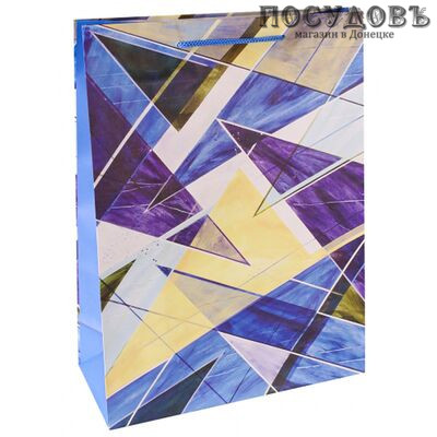 Optima Яркие осколки ППД-0108 пакет подарочный, 310×220×100 мм, бумага, матовая ламинация