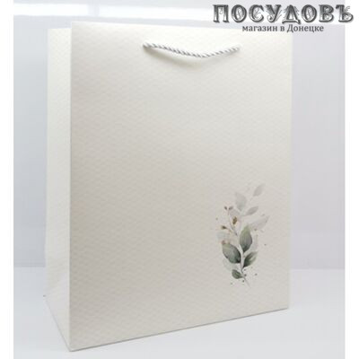 Dream cards Лаконичные цветочки ППД-9589 пакет подарочный, 230×180×100 мм, бумага, матовая ламинация