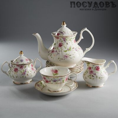 Beatrix Флер де лиз МР017Р/15 набор чайный, фарфор, в подарочной упаковке 15 пр.