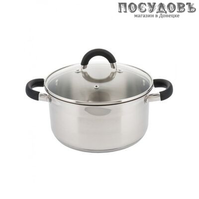 KING Hoff KH-4340 кастрюля с крышкой 0,5 л, Ø120 мм, сталь нержавеющая, многослойное дно