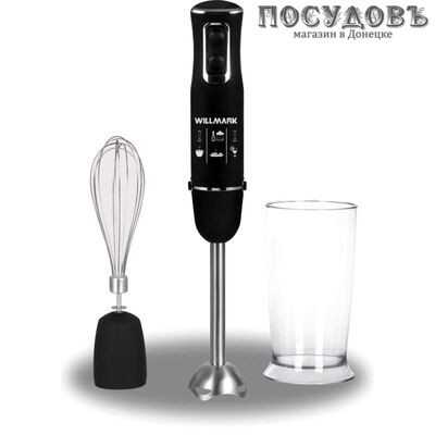 WillMark WHB-1185BS блендер с венчиком и стаканом, 850 Вт, цвет черный
